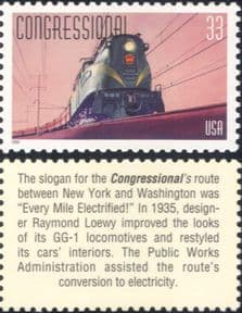 USA 1999  The Congressional/ Electric Locomotive/ Trains/ Rail/ Railway/ Transport  1v (n24275)