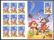 USA 2000 Road Runner / Wile E Coyote / Birds / Cartoons / Animation 10v bklt (n15884a)