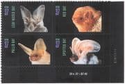 USA 2002 Bats/ Animals/ Nature/ Wildlife/ Conservation/ Environment 4v s/a blk (s1896)