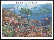 USA 2004 Coral Reef / Marine / Turtle / Fish 10v sht (n10899)