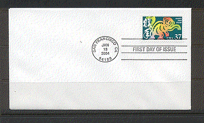 USA 2004 YO Monkey / Greetings 1v FDC (n17651)