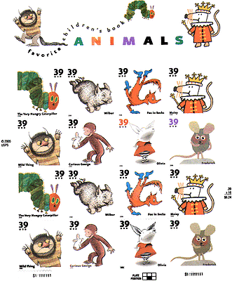 USA 2006 Books / Caterpillar / Monkey / Rabbit 16v s / a n15267