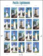 USA 2006 Pacific Lighthouses/ Maritime Safety/ Architecture/ Buildings sht (n17384)