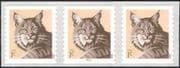 USA 2012 Bobcat/ Cats/ Wildlife/ Animals/ Nature/ Conservation 3 x 1v s/a coil stp with Plate Number (n44588)