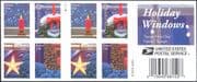 USA 2016 Christmas/ Holiday Windows/ Tree/ Star/ Candle/ Greetings 20v bklt (us1040)