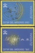 Vatican 1994 Europa/ Discoveries/ Science/ Galileo/ Astronomy/ Atoms 2v set (ex1097)