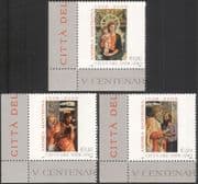 Vatican 2006 Andrea Mantegna/ Artists/ Religious Art/ Paintings/ Painters Madonna/ Child/ Saints 3v set (n44530)