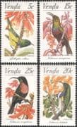 Venda 1981 Sunbirds/ Birds/ Nature/ Wildlife/ Sunbird/ Conservation 4v set (b1342)