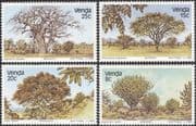 Venda 1982 Baobab/ Fig/ Teak/ Trees/ Plants/ Nature/ Leaves/ Fruit 4v set (s5286a)