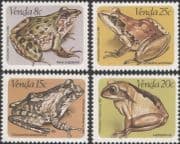 Venda 1982 Frogs/ Animals/ Wildlife/ Nature/ Conservation/Amphibians 4v set (b1334)