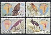 Venda 1983 Migratory Birds / Eagle / Stork / Bee-eater / Maps / Nature 4v set (b1335)