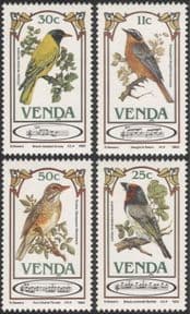 Venda 1985 Songbirds/ Thrush/ Barbet/ Oriole/ Chat/ Song Birds/ Nature/Wildlife 4v set (b1337)
