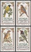 Venda 1985 Songbirds/ Thrush/ Barbet/ Oriole/ Chat/ Song Birds/ Nature/Wildlife 4v set (b1337)