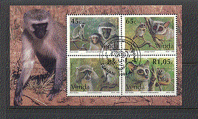 Venda 1994 Monkeys / Bushbabies 4v m / s vfu (n17921)
