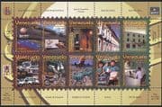 Venezuela 2005 Postal Services / Vans / Trucks / Motorbikes / Bikes / Plane 10v sht n34563