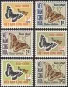 Viet Nam/Vietnam 1968 Postage Due/ Butterflies/ Moths/ Insects/ Nature/T o Pay 6v set (n27980)