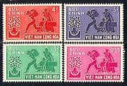 Vietnam 1960 WRY / Refugees / Tree / Wefare 4v set (n29028)