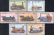Vietnam 1985 German Steam Engines/ Locomotives/ Trains/ Transport 7v set (s703q)