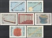 Vietnam 1985 Music/ Musical Instruments/ Stringed/ Pipes/ Drums 7v set (n43845)