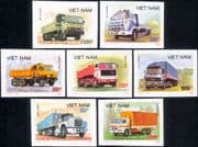 Vietnam 1990 Trucks/ Lorries/ Lorry/ Truck/ Motoring/ Transport IMPERFORATE 7v set (s282n)
