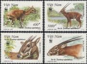 Vietnam 2000 WWF/ Saola/ Deer/ Animals/ Nature/ Wildlife/ Conservation 4v set (n16246)