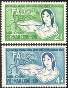 Vietnam/Viet Nam 1960 Freedom From Hunger/ FAO/ FHH/ Rice/ Food/ Plants 2v set (n43322)