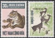 Vietnam/Viet Nam 1971 Tiger /Deer/ Animals/ Wildlife/ Nature/ Cats/ Conservation/ Environment 2v set (n42959)
