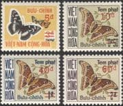 Vietnam/ Viet Nam 1974 Postage Due/ Butterflies/ Moths/ Insects/ Nature/ To Pay 4v set (n28108)