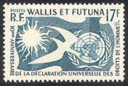 Wallis & Futuna 1958 Human Rights / Dove / Sun / UN / Animation / Birds 1v (n33213)
