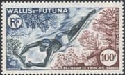 Wallis & Futuna 1962 Diver/ Diving/ Shells/ Marine/ Nature/ Commerce 1v Air Mail (n33159)