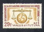 Wallis & Futuna 1963 Human Rights / UN / Scales / Globe / Animation 1v (n37470)