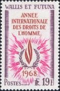 Wallis & Futuna 1968 Human Rights/ Flame/ UN/ United Nations/ Fire 1v (n42869b)