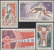 Wallis & Futuna 1971 Sports/ Basketball/ Archery/ Weightlifting/ Pole Vault/ Games 4v set (n33153)