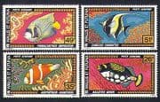 Wallis & Futuna 1974 Fish / Nature / Marine / Sealife / Coral Reef 4v set (n33163)