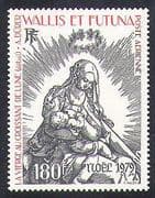 Wallis & Futuna 1979 Christmas / Virgin / Child / Durer / Art / Greetings 1v (n37465)