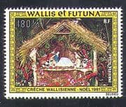 Wallis & Futuna 1981 Christmas / Greetings / Nativity / Crib 1v (n37474)
