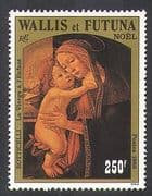 Wallis & Futuna 1986 Botticelli / Art / Christmas / Virgin / Child / Nativity 1v (n37902)