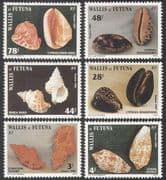 Wallis & Futuna 1987 Shells / Marine / Nature / Molluscs / Snails 6v set (n40555)