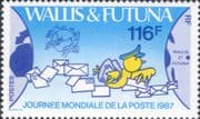 Wallis & Futuna 1987 World Post Day/ Pigeon/ Dove/ Birds/ UPU/ Animation 1v (n42867c)