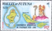 Wallis & Futuna 1988 Episcopal Conference/ Map/ Bishop/ Animation 1v (n37469)