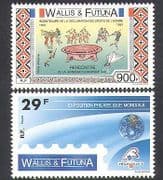 Wallis & Futuna 1989 StampEx / Rights / Football / Diving / Volleyball / Sport 2v (n37899)