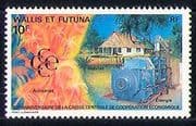 Wallis & Futuna 1991 Bank / House / Commerce / Tree / Generator / Energy 1v n30927