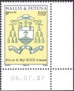 Wallis & Futuna 2007 Bishop Armand Olier/ Coat-of-Arms/ People/ Religion/ Church 1v (n42869)