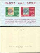 Switzerland 1965 NABRA Stamp Exhibition/ StampEx/ Stamp-on-Stamp/ S-on-S Imperforate m/s (ch1037)