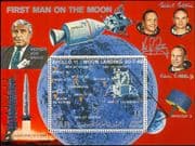 Yemen 1969 Apollo 11/ Moon Landing/ Lander/ Capsule/ Astronauts/ Space/ People 1v m/s (s4003h)