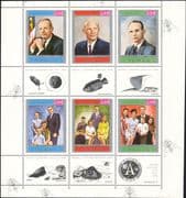 Yemen 1969 Space/ Apollo 11/ Armstrong/ Aldrin/ Collins/ Astronauts/ Moon Walk 6v sht (b3021)