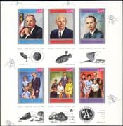 Yemen 1969 Space/ Apollo 11/ Armstrong/ Aldrin/ Collins/ Astronauts/ Moon Walk Imperf sht (b1626)