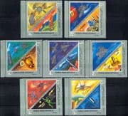Yemen 1969 Space/ Rockets/ "Flights to the Planets"/ Spacecraft 7v set (s2832f)