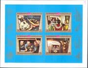 Yemen (Royalist issue) 1969 Apollo 11/ Space/ Astronauts IMPERFORATE m/s (s878)