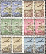 Yugoslavia 1947 Planes/ Air Mail/ Aircraft/ Aviation/ Transport 2 x 6v set (n43449)